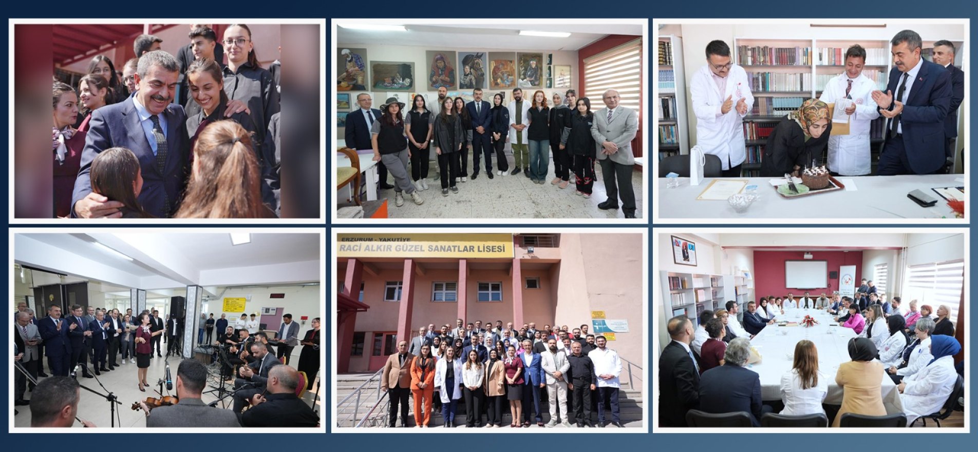 BAKAN TEKİN, ERZURUM RACİ ALKIR GÜZEL SANATLAR LİSESİNİ ZİYARET ETTİ